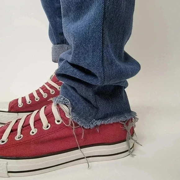 ⚡️ZOOMP⚡️ Vintage Y2k Aesthetics High Rise Raw Hem Denim Jeans - 6 - Picture 7 of 11